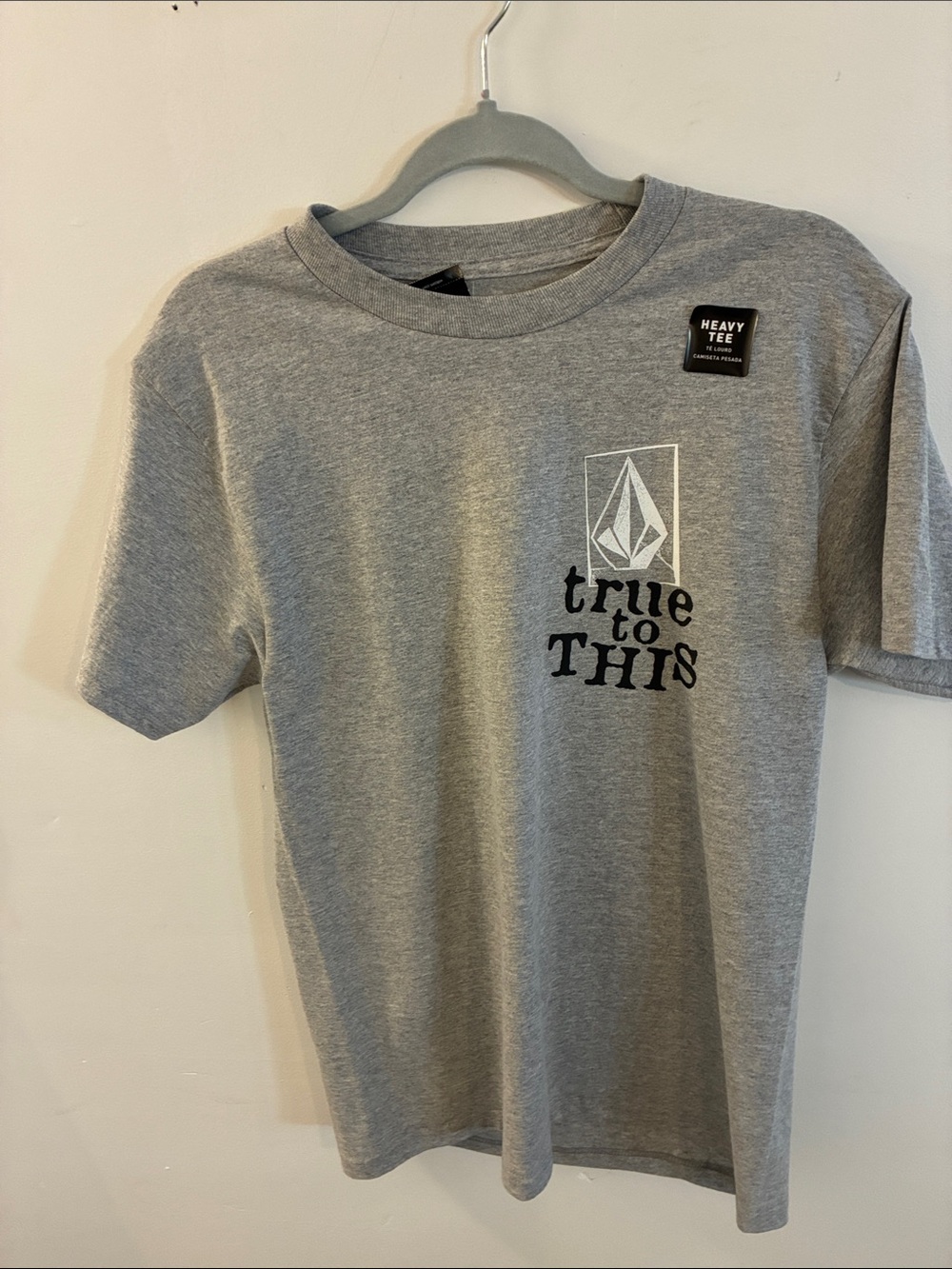 New Volcom  Gray Short-Sleeve 'True to This' Graphic Tee NWT size S